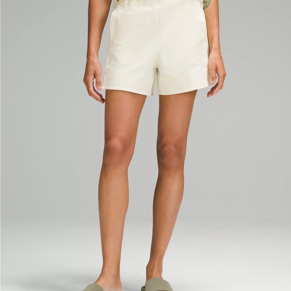 Women's White High-Waisted Shorts - Picture 2 of 3